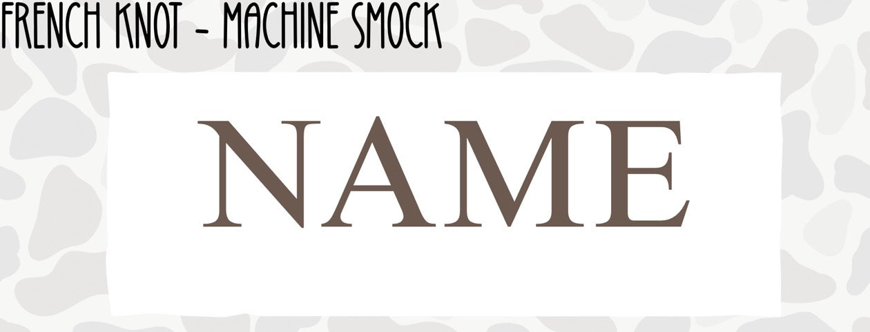 Camo Name Smocks