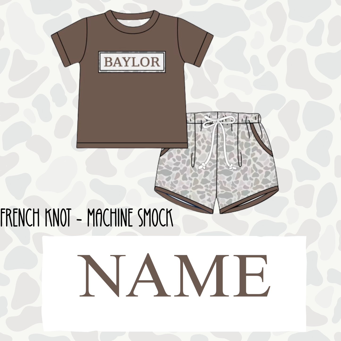 Camo Custom Smock Name - set